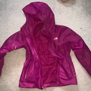 Magenta north face winter jacket!